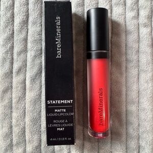 NIB bareMinerals Statement Matte Liquid Lipcolor - Fire